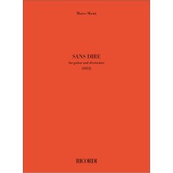 Sans dire : for guitar and electronics (2022)