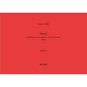 Night : per baritono (o coro maschile), archi e percussione