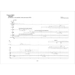 Night : per baritono (o coro maschile), archi e percussione