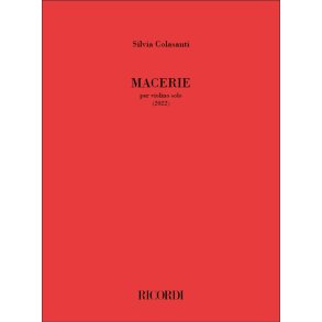 Macerie : per violino solo