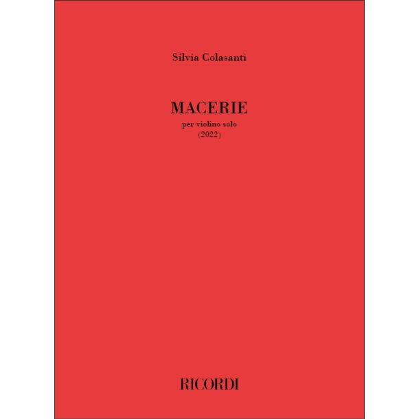 Macerie : per violino solo
