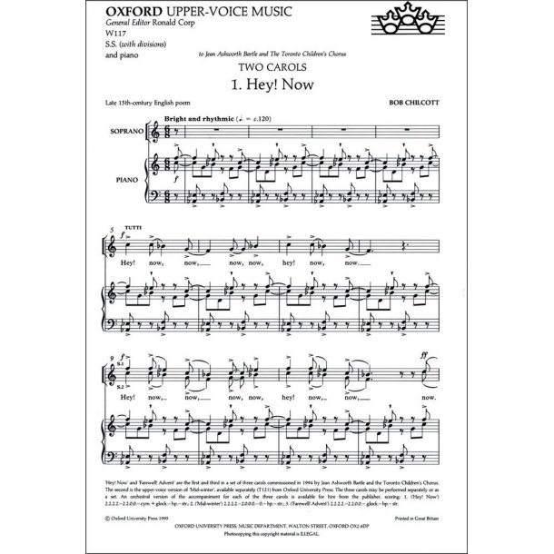 Hey now and farewell advent