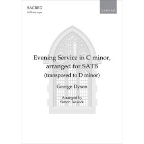 Evening Service in C minor, arranged for SATB : (transposed to D minor)