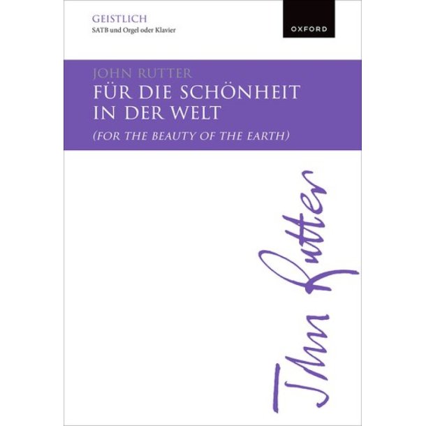 Fur die Schonheit in der Welt : For the beauty of the earth