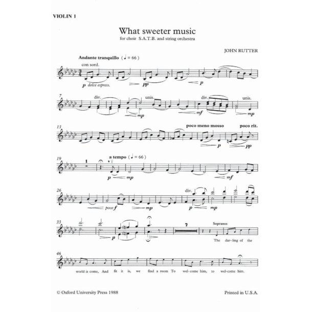 What Sweeter Music