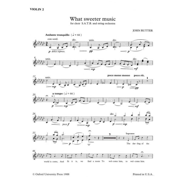 What Sweeter Music
