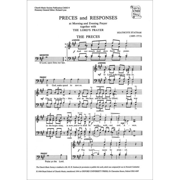 Preces and Responses with the Lord's Prayer