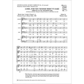Lord, for thy tender mercy's sake