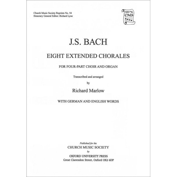 Eight Extended Bach Chorales : for four-part choir and organ