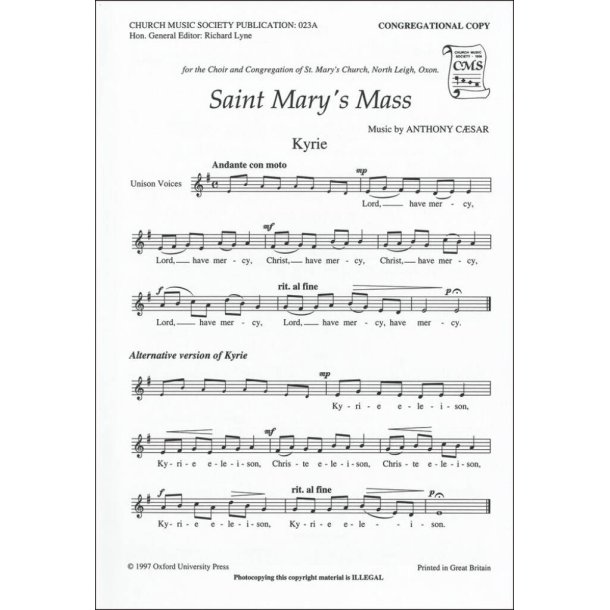 St Mary's Mass