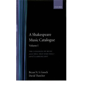A Shakespeare Music Catalogue: Volume I