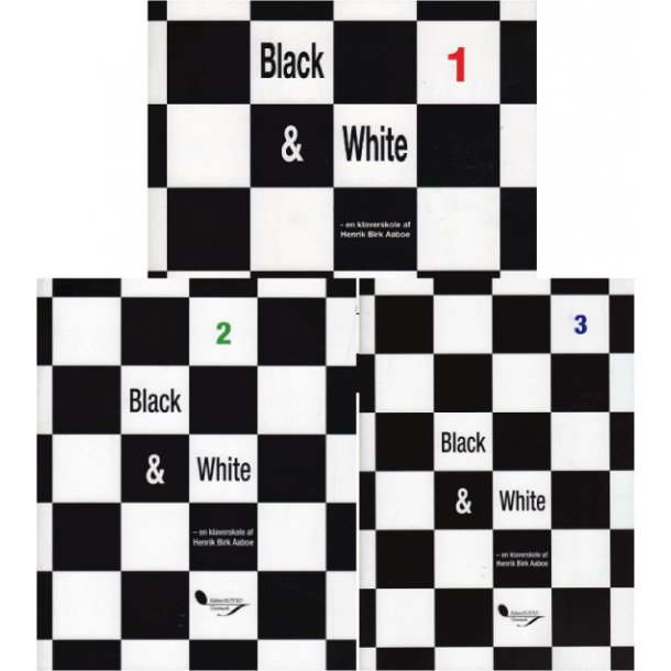 Pakketilbud p klaverbog serien Black and White 1, 2 og 3