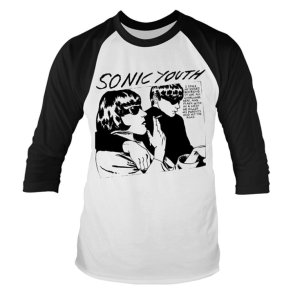 Sonic Youth - Goo (White/Black) : 3/4 Sleeve Baseball Tee Medium