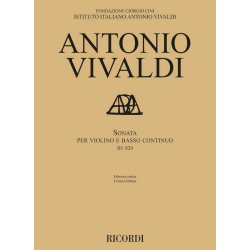 Sonata per violino e basso continuo RV 829 : Edizione critica di | Critical edition by Javier Lupi&aacute;&ntilde;ez Ruiz e Fabrizio Ammetto