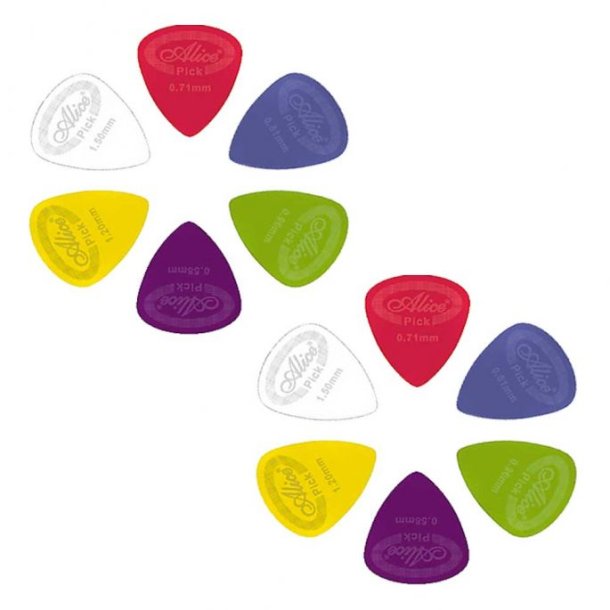 Alice AP-12G mix projecting plektre (12 stk)
