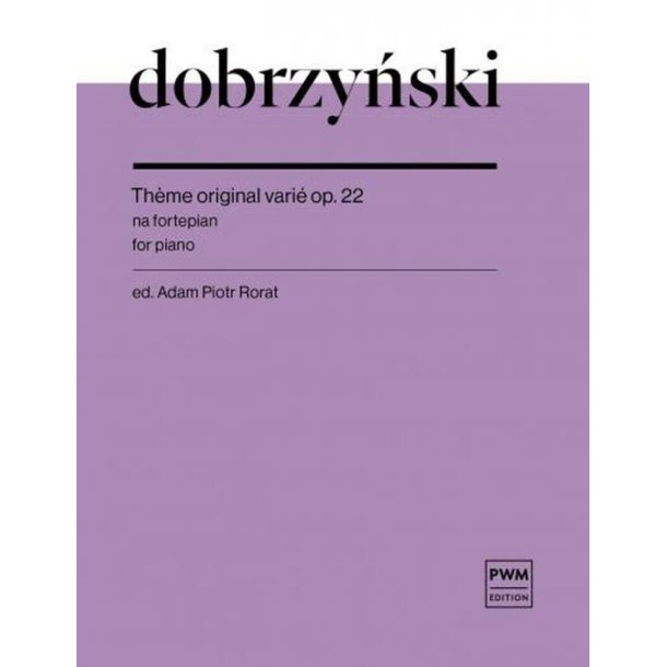 Theme original vari&eacute; op. 22