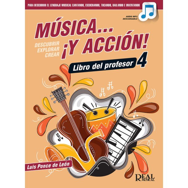 M&uacute;sica&hellip; &iexcl;Y acci&oacute;n! 4 (Libro del profesor) : Audio mp3 descargable