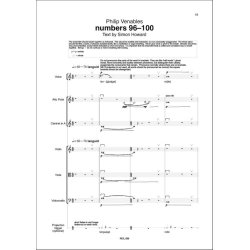 numbers 81-85, numbers 96-100 : for voice, alto flute, clarinet, string trio and projection