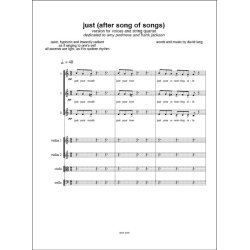 Just (After Song of Songs) : Version for Voices and String Quartet