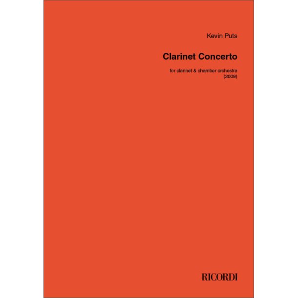 Clarinet Concerto : for solo clarinet, perc (1), piano, harp, strings