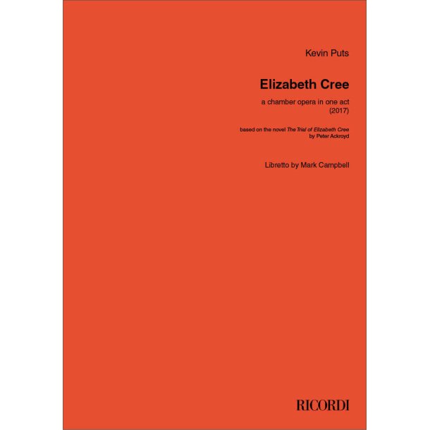 Elizabeth Cree : One Act Opera