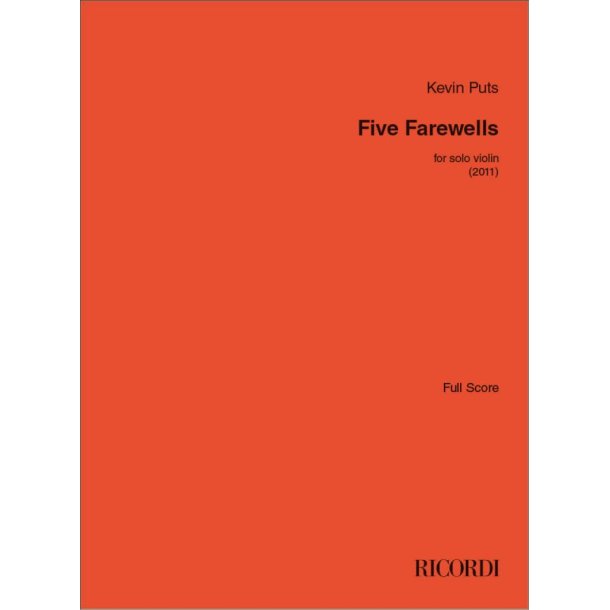 Five Farewells : for Solo Violin