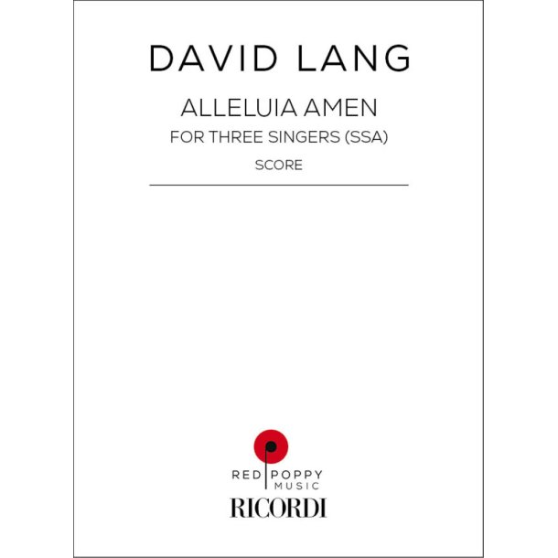 Alleluia Amen : for three singers (SSA)