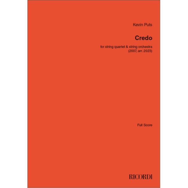 Credo : for string quartet & string orchestra
