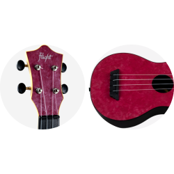 TUS65 Shimmer Travel sopran Ukulele - Ruby