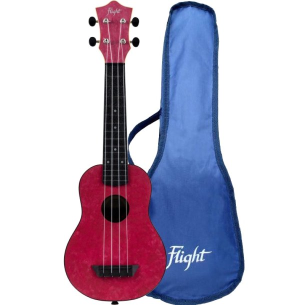 TUS65 Shimmer Travel sopran Ukulele - Ruby