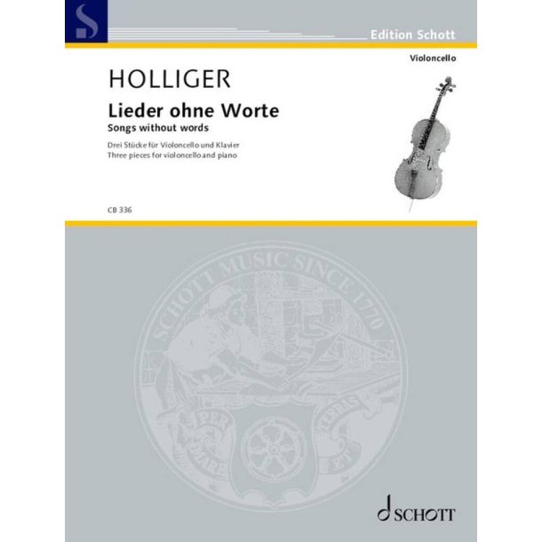 Lieder ohne Worte : Drei St&uuml;cke f&uuml;r Violoncello und Klavier