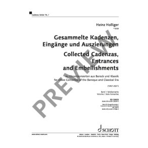 Gesammelte Kadenzen Auszierungen und Bearbeitungen : Band 16 - zu Oboenkonzerten aus Barock und Klassik