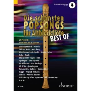 Die Schönsten Popsongs Fúr Altblockflöte : Best Of