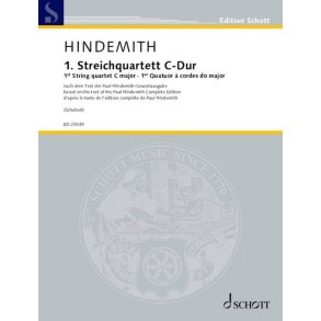 1. Streichquartett C-Dur op. 2 : herausgegeben nach dem Text der Paul-Hindemith-Gesamtausgabe von Giselher Schubert