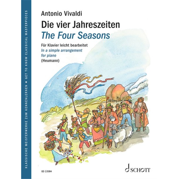 The Four Seasons op. 8/1-4 : Concertos for violin, strings and basso continuo, Op. 8 Nos. 1-4, in a simple arrangement