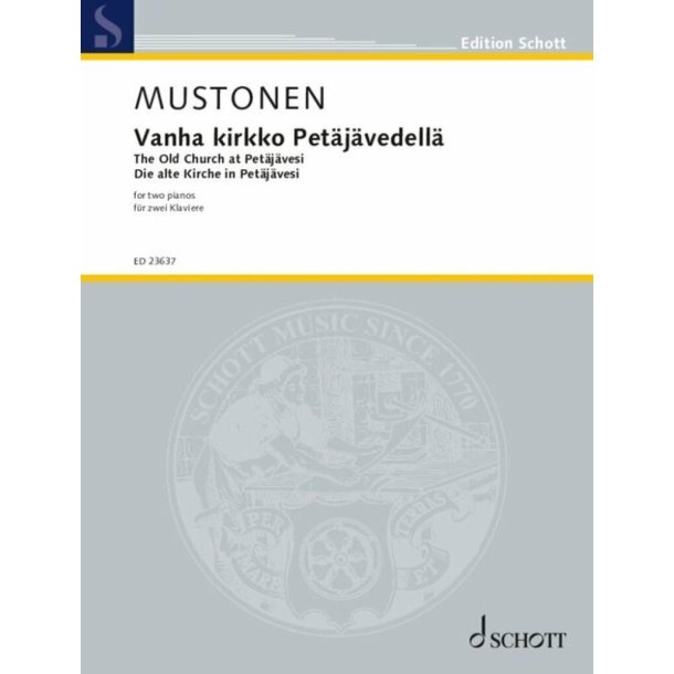 Vanha kirkko Pet&auml;j&auml;vedell&auml; : Die alte Kirche bei Pet&auml;j&auml;vesi - Fassung f&uuml;r 2 Klaviere
