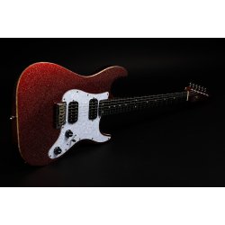 JS500 Electric Guitar Jet Guitars - Red Sparkle : Ebony Fretboard