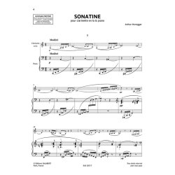 Sonatine : pour clarinette en la et piano
