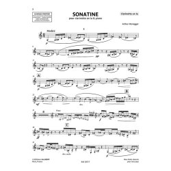 Sonatine : pour clarinette en la et piano
