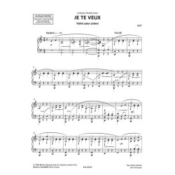 Je te veux : pour piano - dites par Robert Orledge