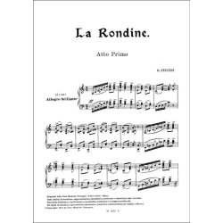 Rondine Opera Completa : Canto e piano