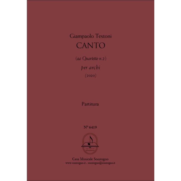 Canto : per quartetto d?archi
