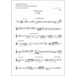 Sette Antiche Canzoni : per voce e quattro strumenti