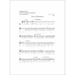 Sette Antiche Canzoni : per voce e quattro strumenti