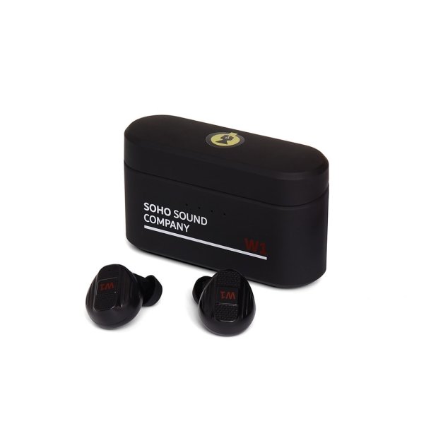 SoHo W1 Bluetooth Earbud Headphones w/Powerbank - Black
