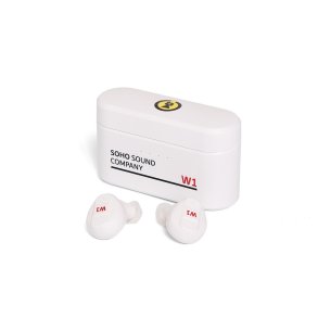 W1 Bluetooth Earbud Headphones w/Powerbank - White