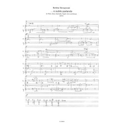 ...E subito parlando : f&uuml;r Fl&ouml;te, Oboe, Klarinette in B, Fagott, Horn in F, Klavier