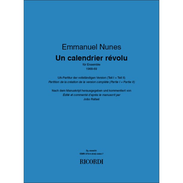Un calendrier r&eacute;volu : f&uuml;r Ensemble