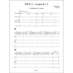 DW 16.3 Songbook I : for Voice, Saxophone, Keyboards and Drumset Text by Bernhard Lang and Dieter Sperl