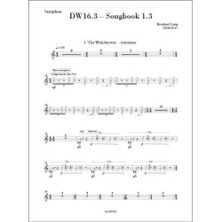 DW 16.3 Songbook I : for Voice, Saxophone, Keyboards and Drumset Text by Bernhard Lang and Dieter Sperl